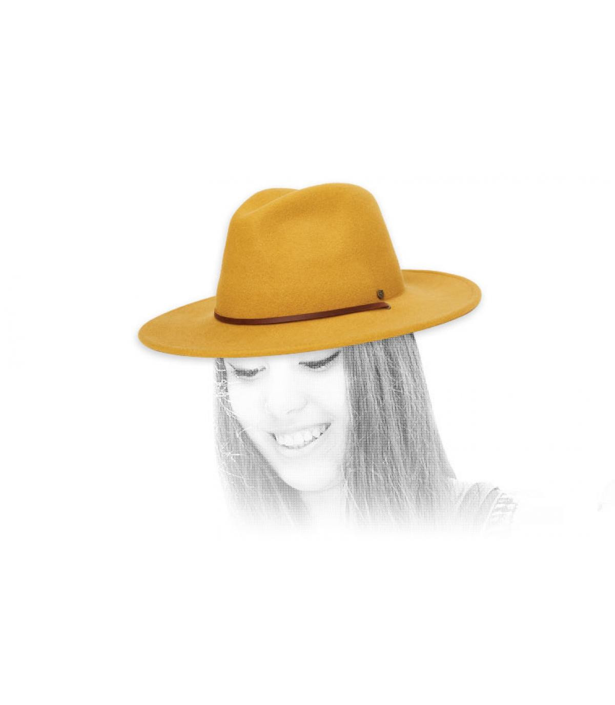 fedora gialla di brixton Wesley Fedora maize